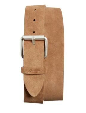 NWT‎ Sz 32 Good Man Brand Men’s Suede Leather Belt in Snuff Gift Fathers Premium